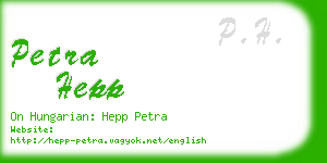 petra hepp business card